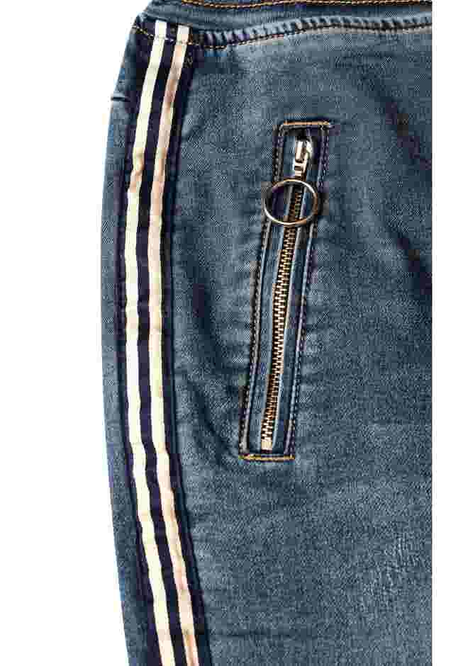 Shay Side Stripe Denim Jogger image number 8