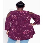 Cold Shoulder 3 Bar Print Top image number null