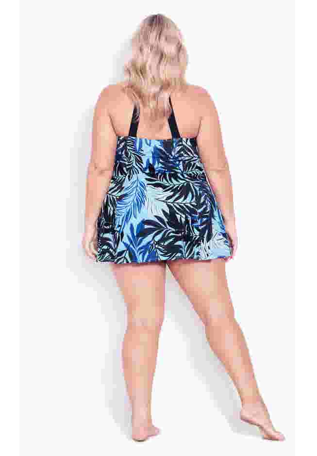 Hi Back Print Swim Dress image number 1