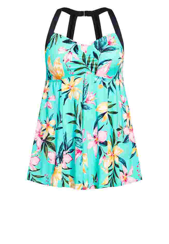 Hi Back Print Swim Dress image number 2