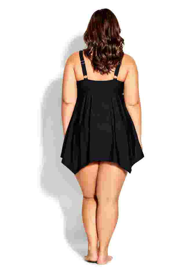 Sharkbite Print Swim Dress image number 1