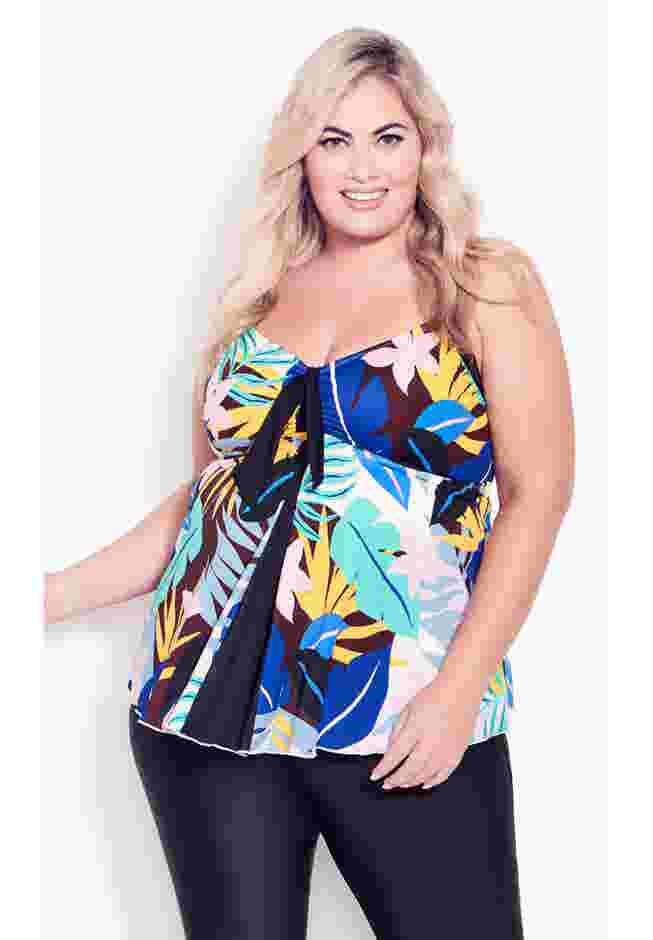 Fly Away Print Tankini Top image number 3