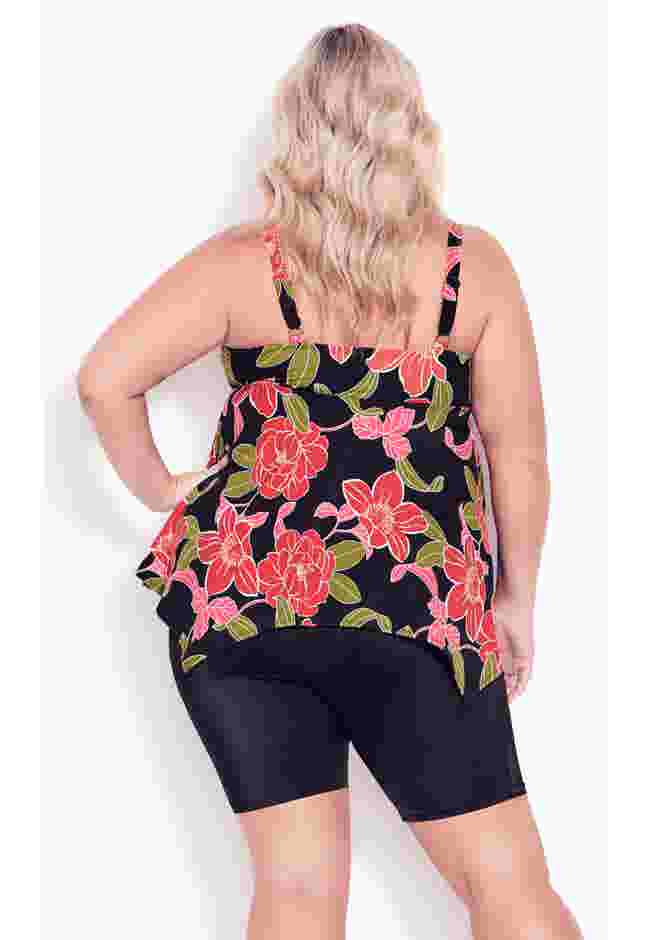 Handkerchief Print Tankini Top image number 2