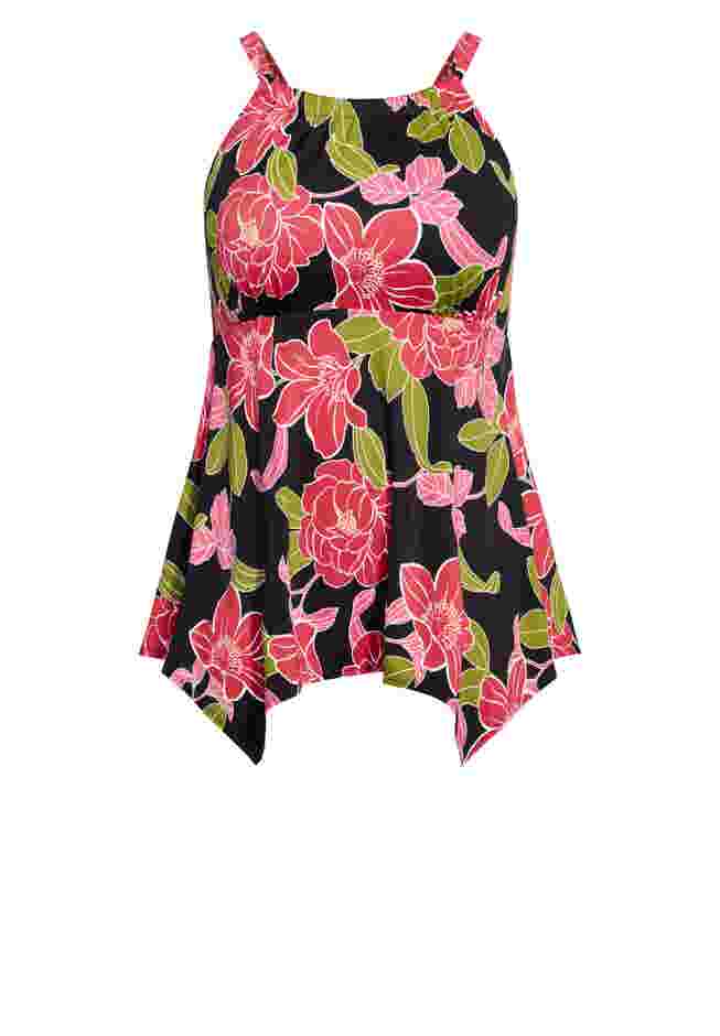 Handkerchief Print Tankini Top image number 4