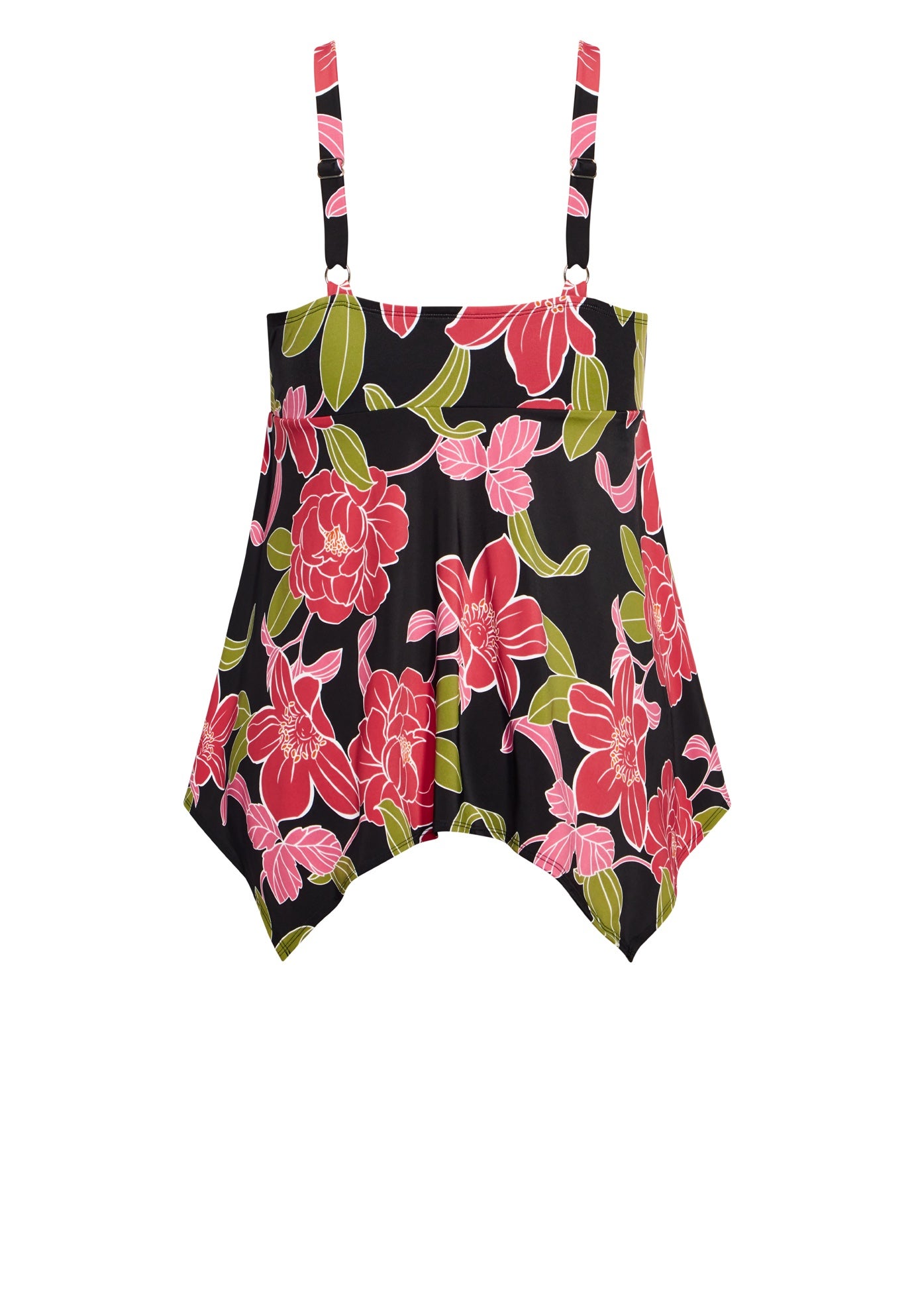 Handkerchief Print Tankini Top image number 5