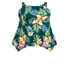 Handkerchief Print Tankini Top image number null