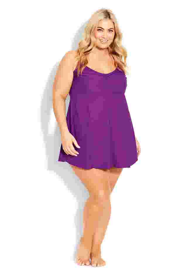 Hi Back Swim Dress image number 0