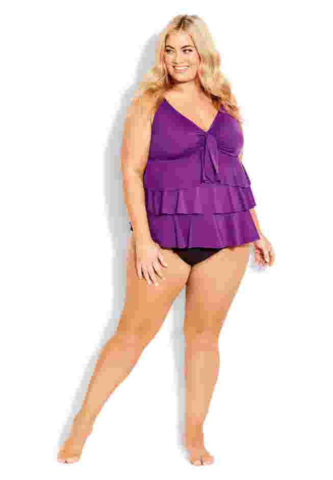 Ruffled Tankini Top image number 0