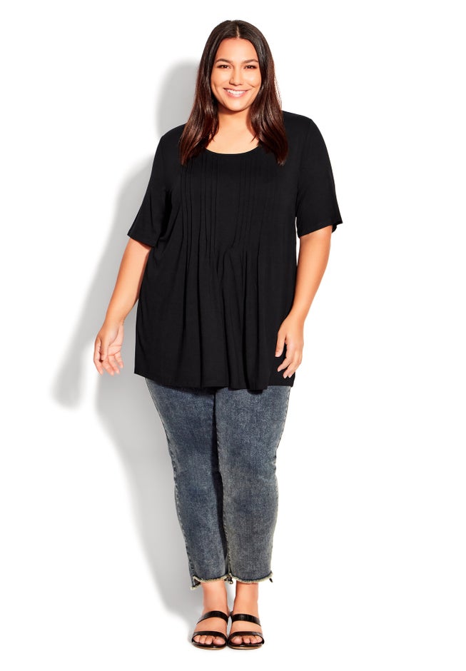 Knit Pleated Top image number 2