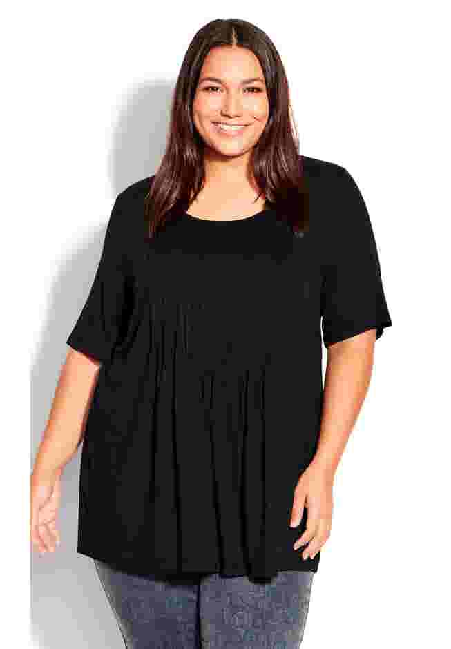 Knit Pleated Top image number 0