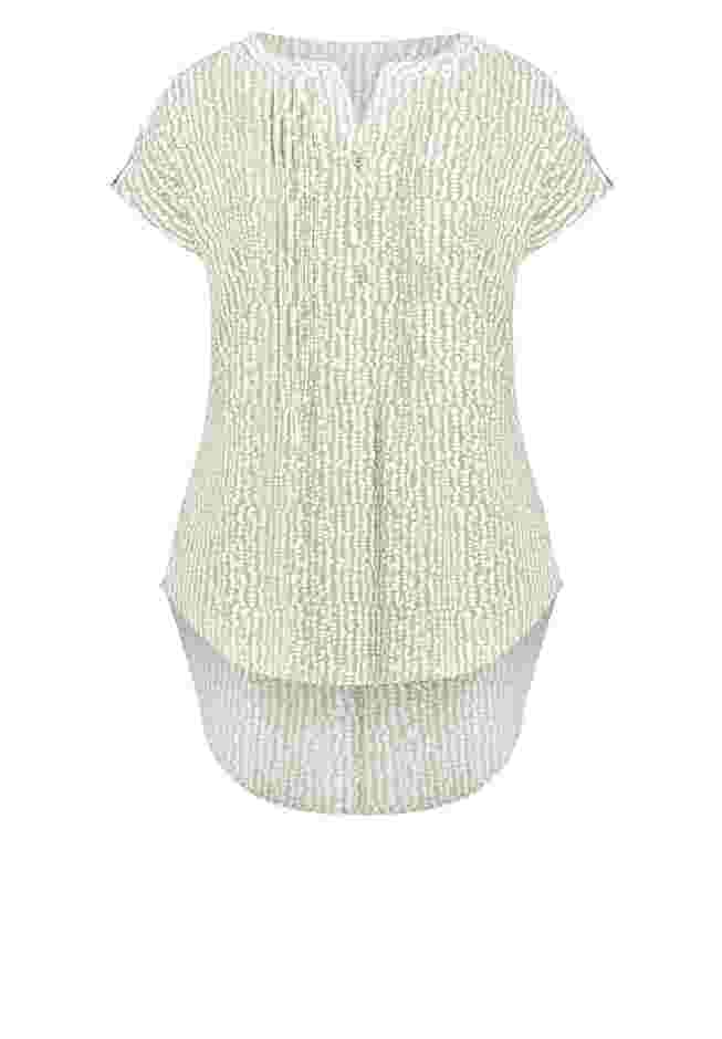 Button Pleat Print Top image number 2