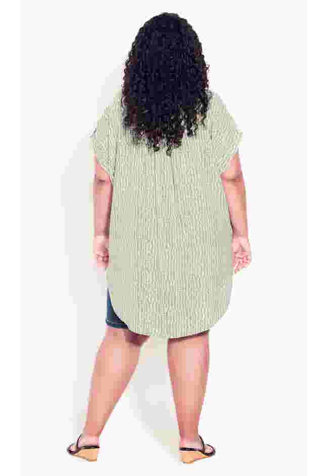 Button Pleat Print Top image number 4