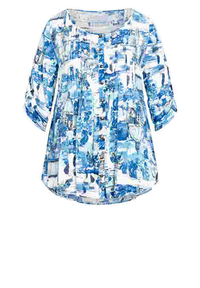Sandy Pintuck Print Shirt image number 2