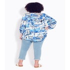 Sandy Pintuck Print Shirt image number null