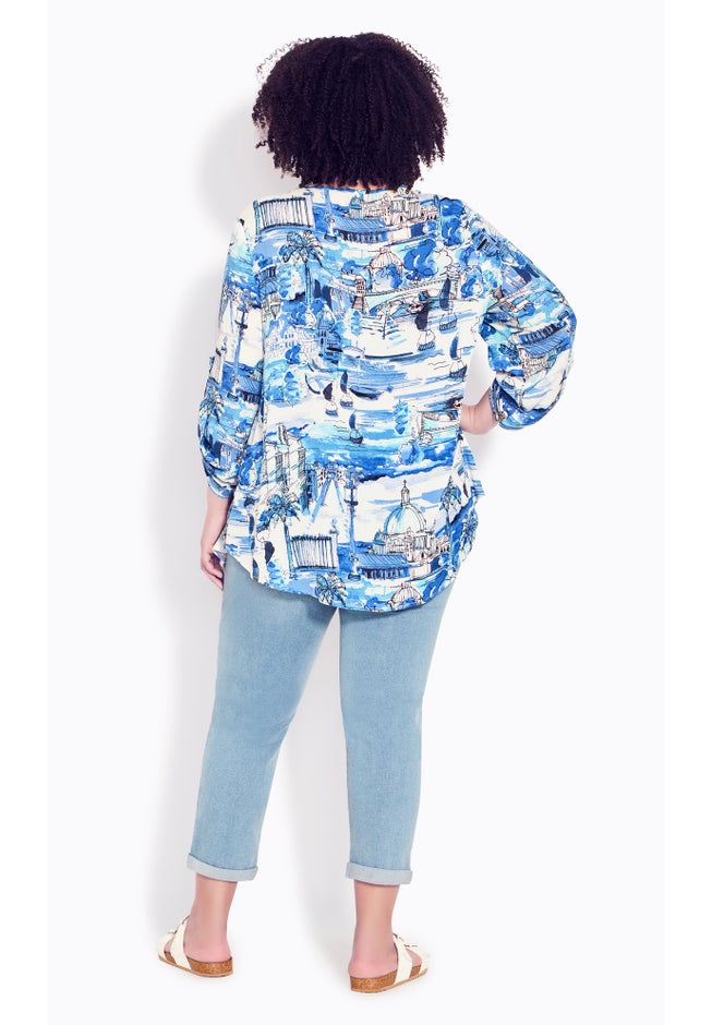 Sandy Pintuck Print Shirt image number 4