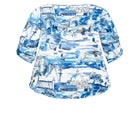 Sandy Pintuck Print Shirt image number null