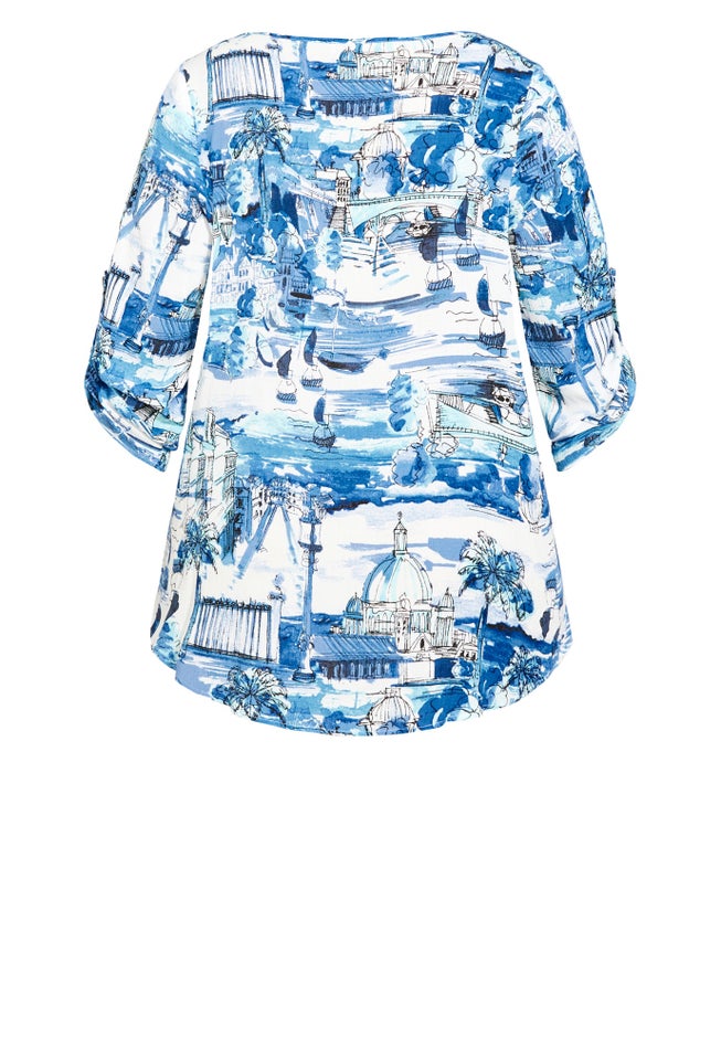 Sandy Pintuck Print Shirt image number 5