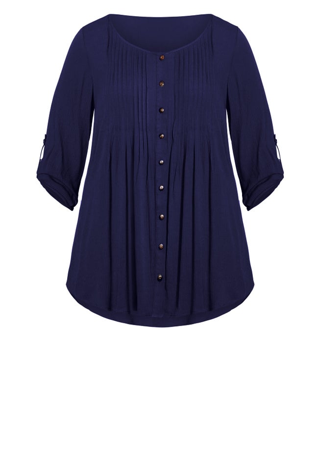 Sandy Pintuck Plain Shirt image number null