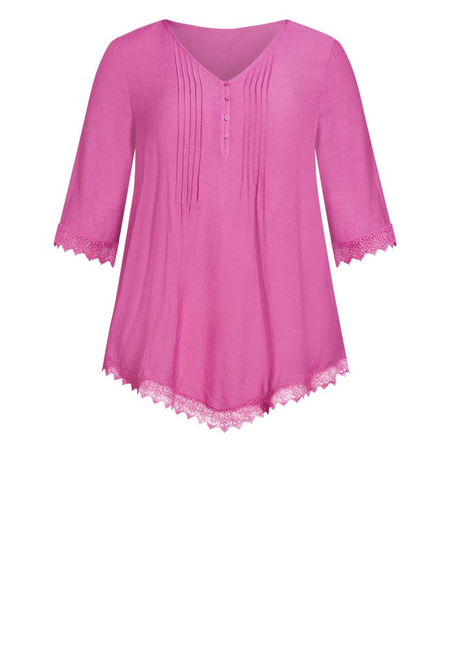 Ellie Pintuck Lace Top image number null