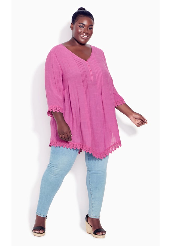 Ellie Pintuck Lace Top image number null