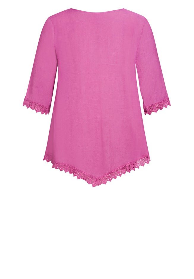 Ellie Pintuck Lace Top image number null