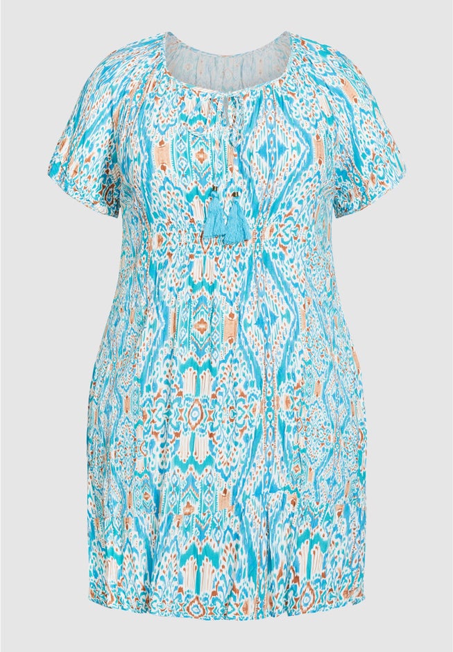 Avalon Crush Tassel Tie Ruffle Tunic image number 1