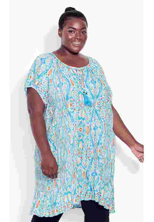 Avalon Crush Tassel Tie Ruffle Tunic image number 3