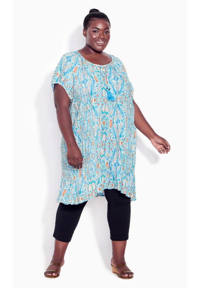 Avalon Crush Tassel Tie Ruffle Tunic image number 4