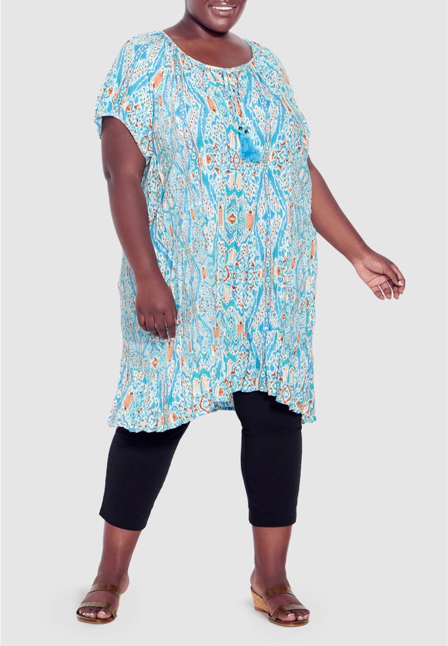 Avalon Crush Tassel Tie Ruffle Tunic image number 0
