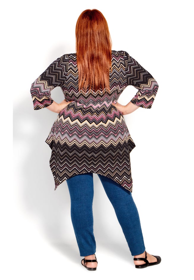 Holly Hanky Hem Print Tunic image number null