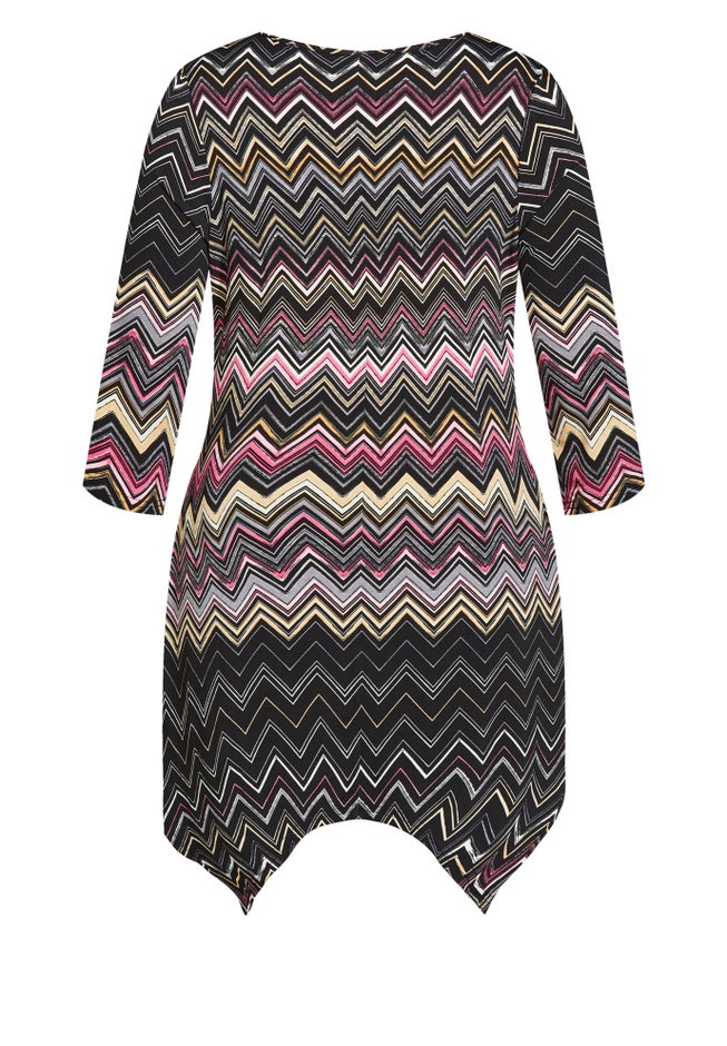 Holly Hanky Hem Print Tunic image number null