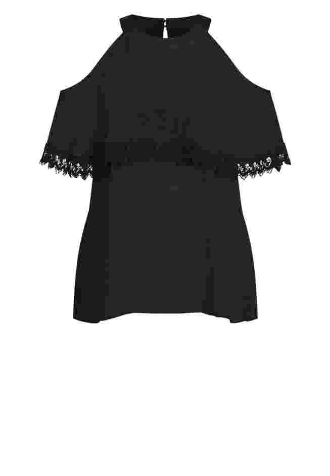 Hallie Halter Cold Shoulder Top image number 2