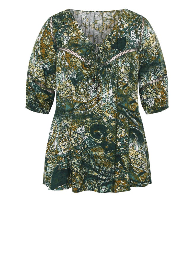 Carmel Pintuck Print Tunic image number null