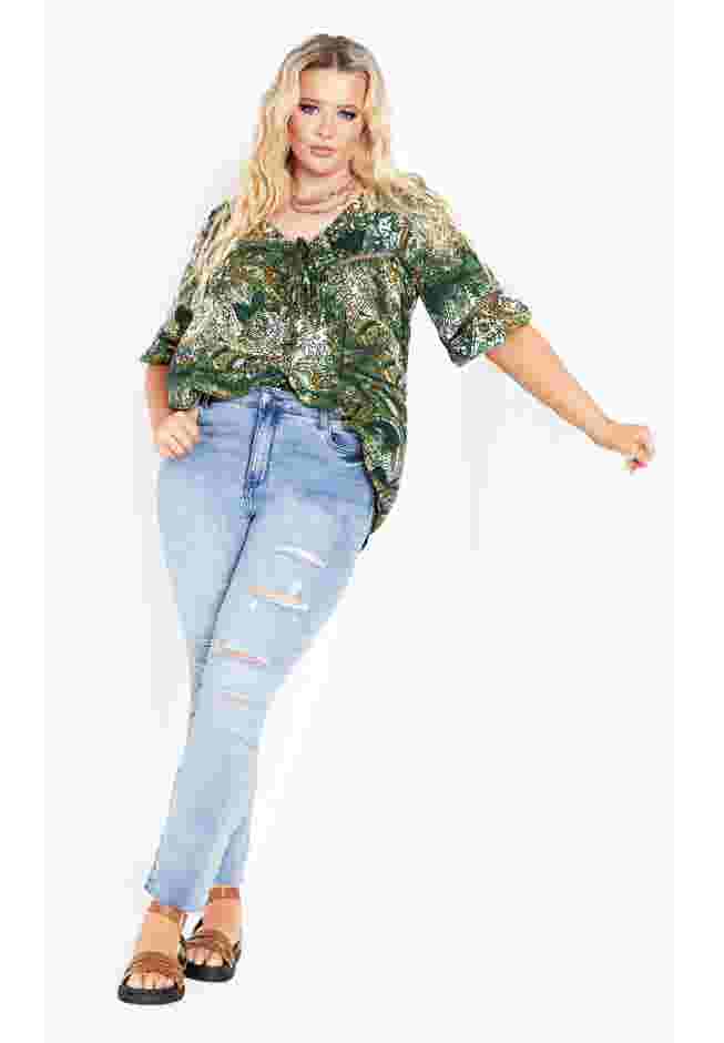 Carmel Pintuck Print Tunic image number 4