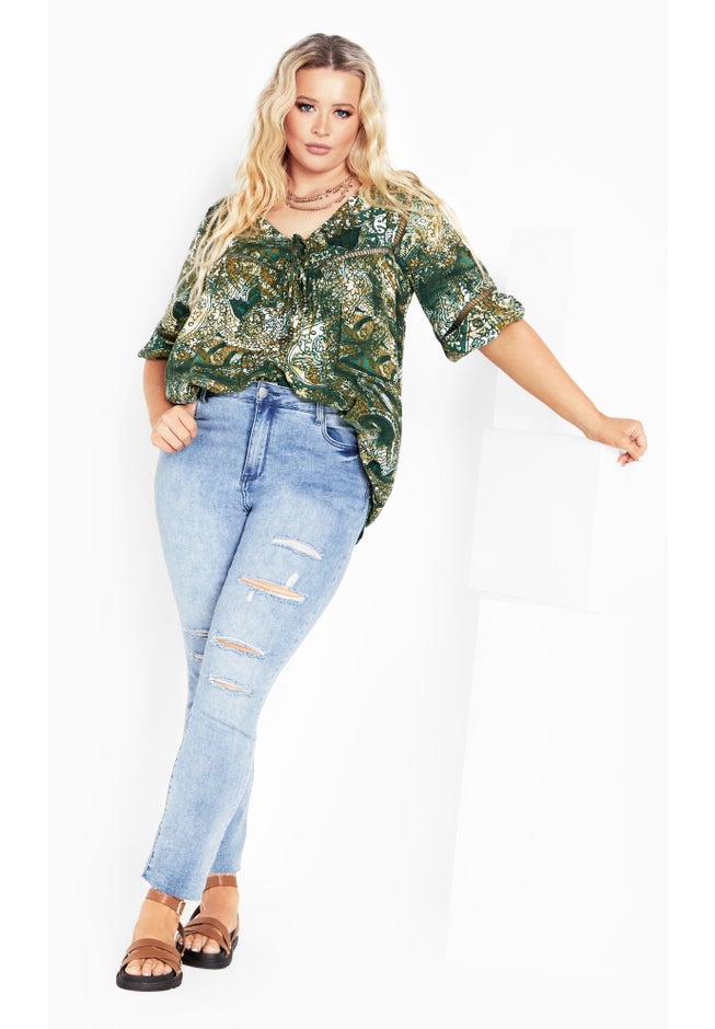Carmel Pintuck Print Tunic image number null