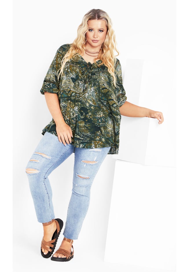 Carmel Pintuck Print Tunic image number null