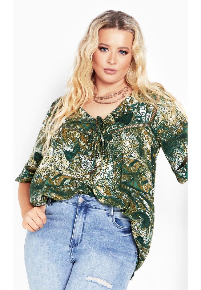 Carmel Pintuck Print Tunic image number null