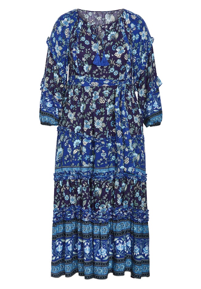 Willow Border Maxi Dress image number 3