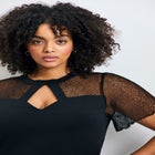 Lacey Flutter Sleeve Lace Top image number null