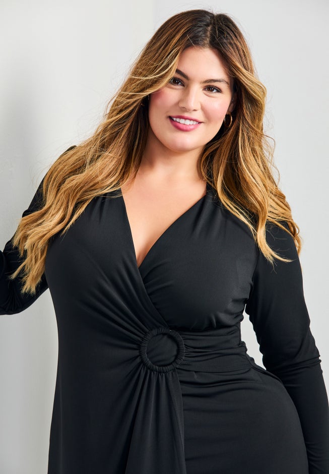 Darlene Jersey Wrap Dress image number 3