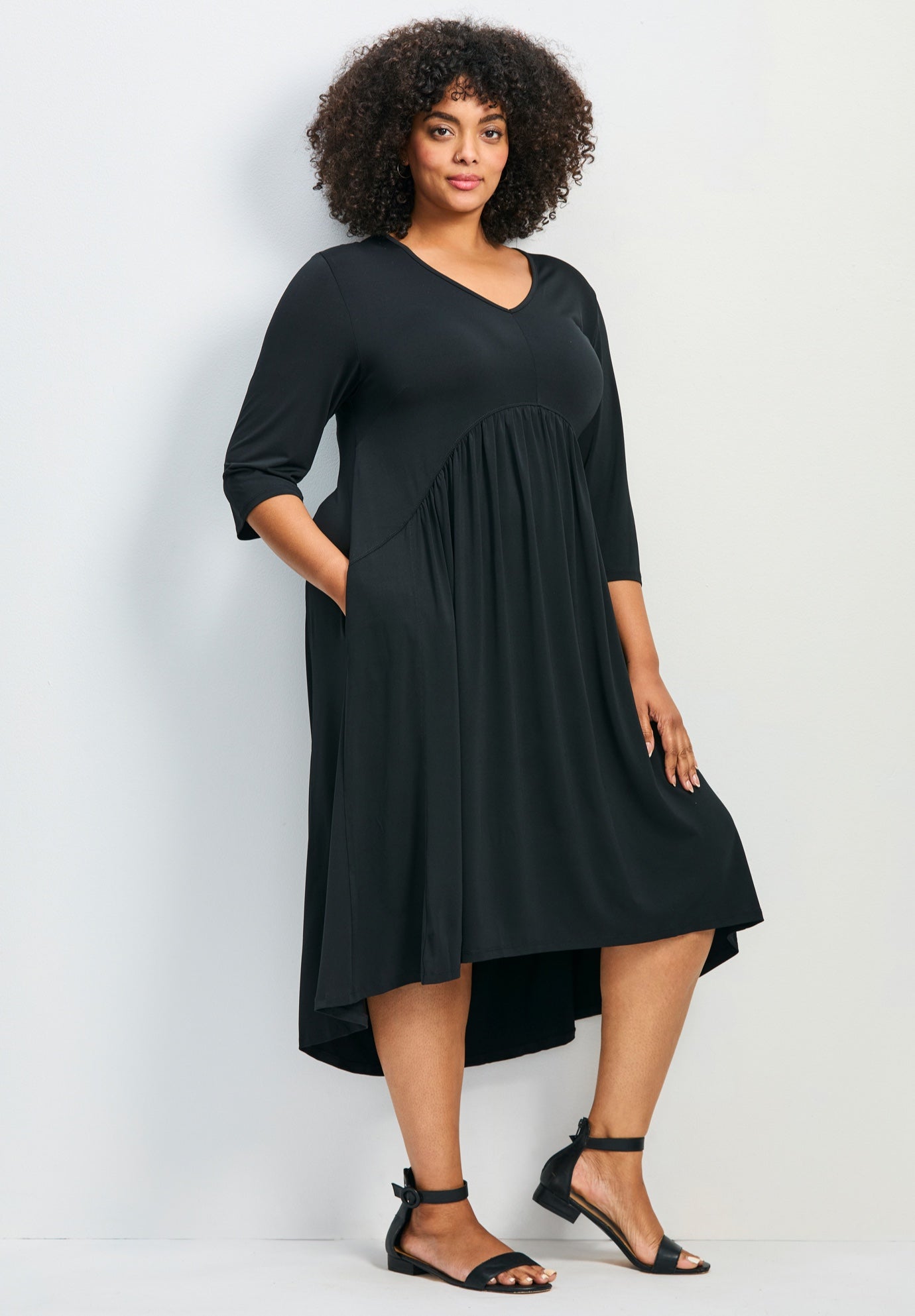 Valery V-Neckline Ity Jersey Dress image number 2