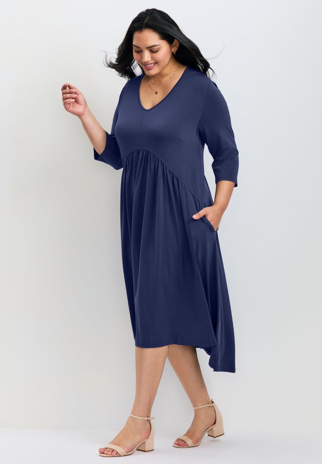 Valery V-Neckline Ity Jersey Dress image number 2