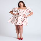 Puff Sleeve Mini Dress image number null