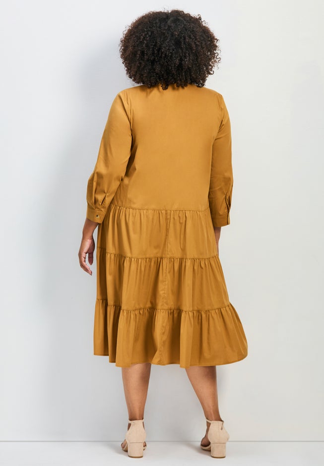 Avery Cotton Poplin Button Dress image number 1