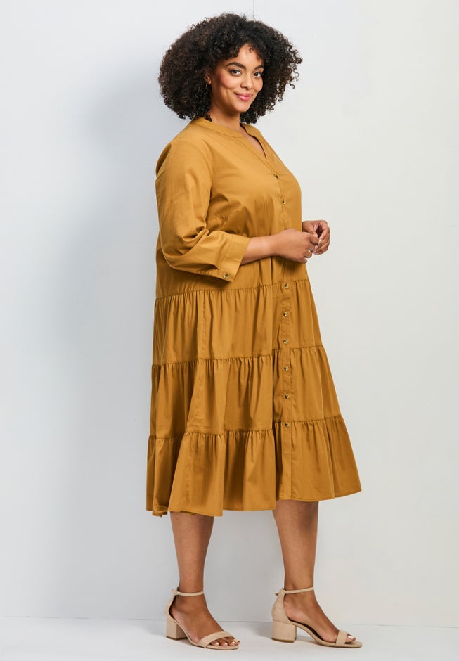 Avery Cotton Poplin Button Dress image number 2