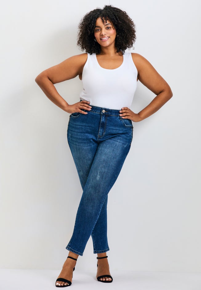 La Luna Zip Detail Skinny Jean image number 4