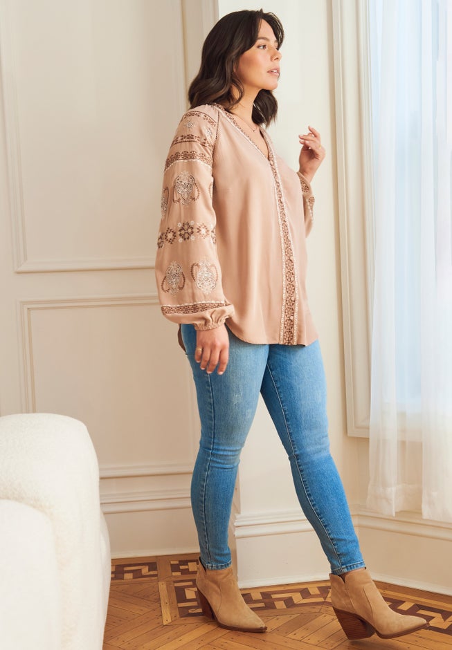 La Luna Zip Detail Skinny Jean image number 4