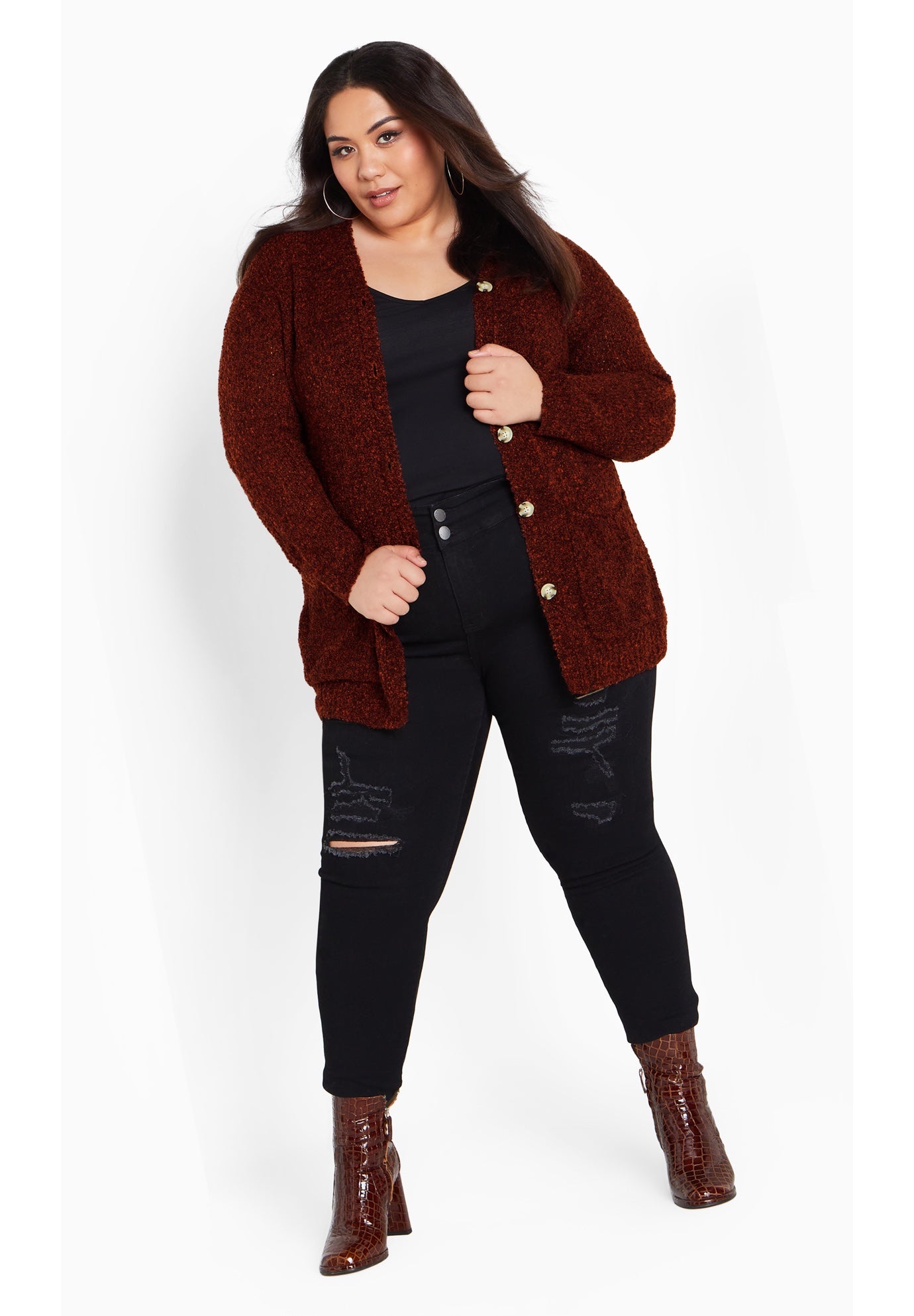 Amber Boucle Cardigan image number 2