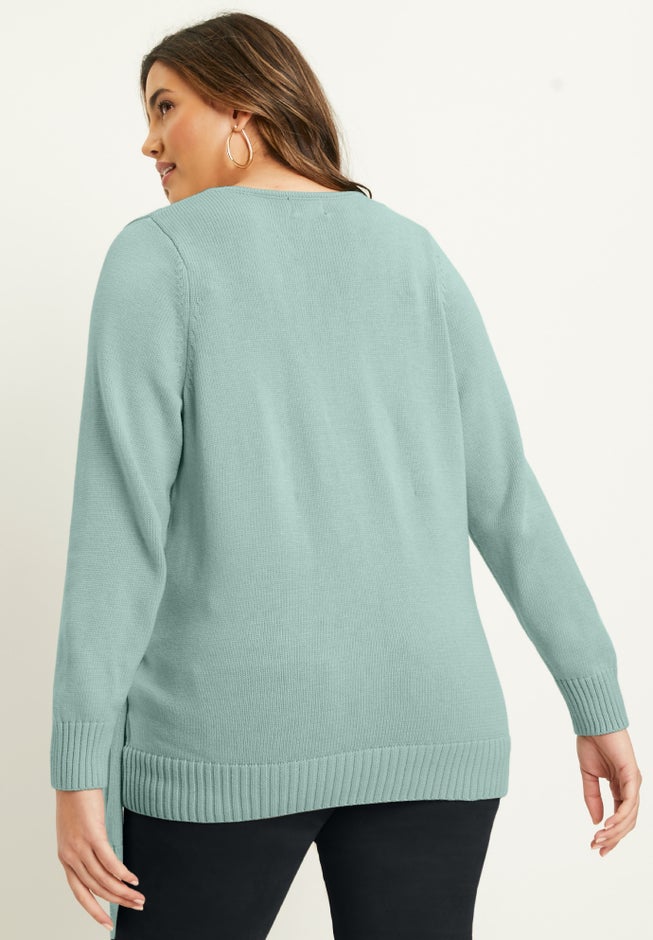 Wrap-Front Cardigan image number 1