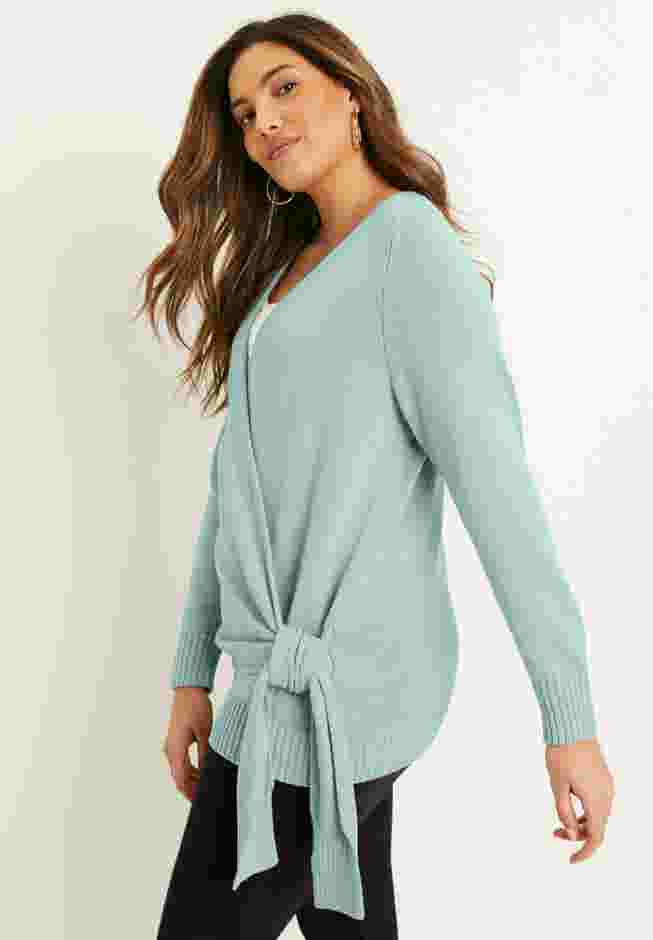 Wrap-Front Cardigan image number 2